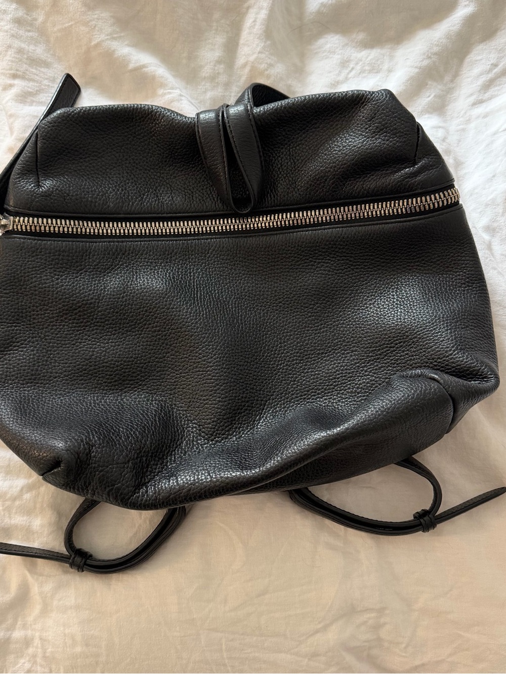 Black Leather Kara Backpack - Sleek Everyday Carry